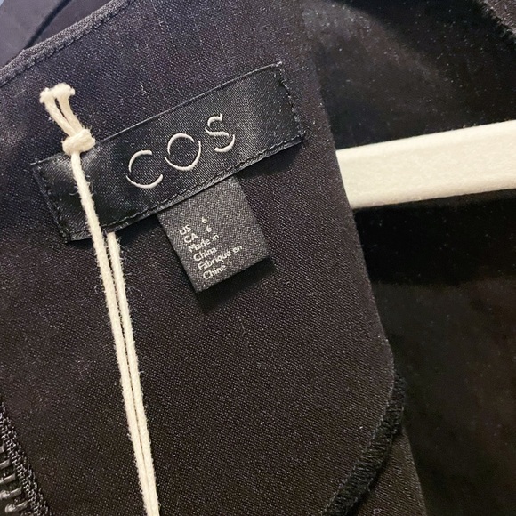 [NWT] COS Zip Back Linen Blend Black Dress | Sz 6 - Picture 5 of 6